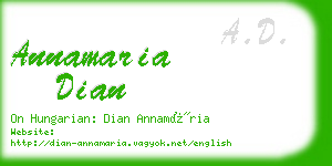 annamaria dian business card